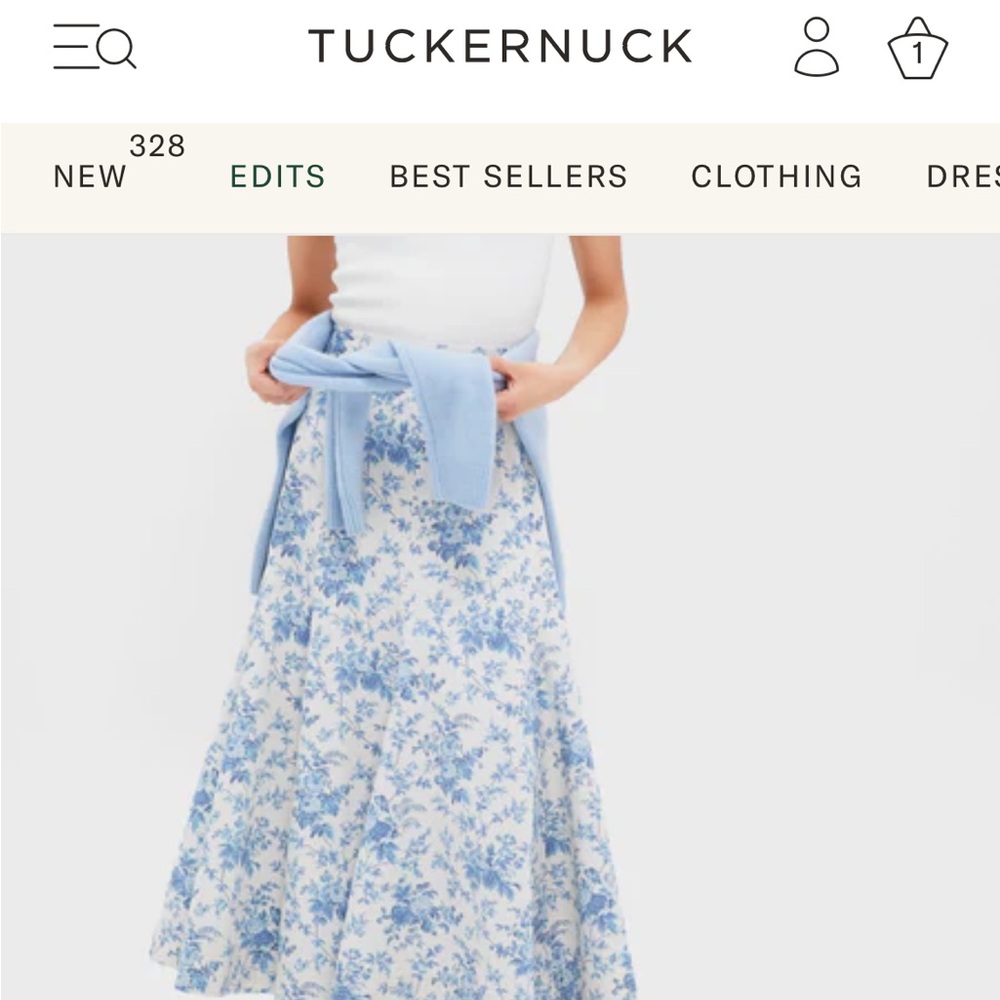 Tuckernuck Forget me not Floral Brynn Skirt